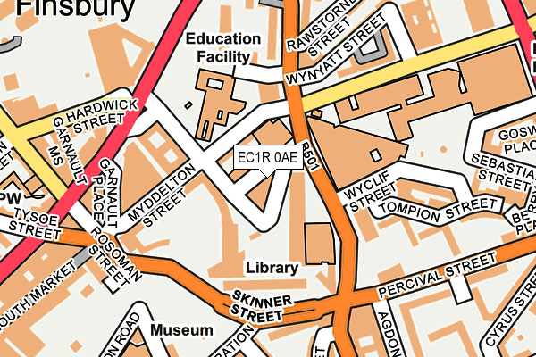 EC1R 0AE map - OS OpenMap – Local (Ordnance Survey) EC1R 0AE map - OS OpenMap – Local (Ordnance Survey)