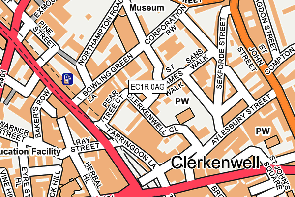 EC1R 0AG map - OS OpenMap – Local (Ordnance Survey) EC1R 0AG map - OS OpenMap – Local (Ordnance Survey)