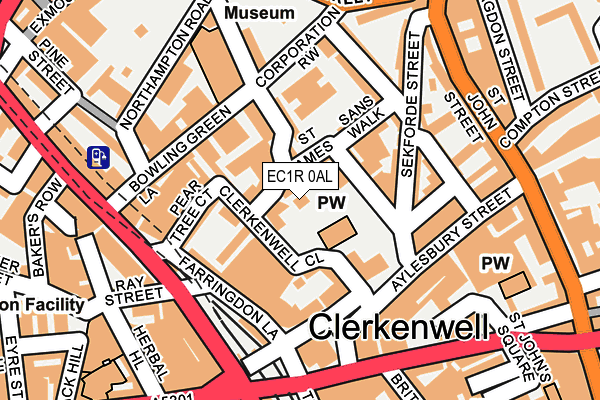 EC1R 0AL map - OS OpenMap – Local (Ordnance Survey) EC1R 0AL map - OS OpenMap – Local (Ordnance Survey)