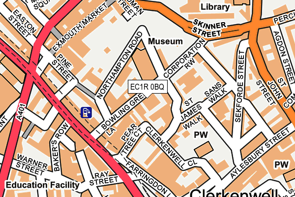 EC1R 0BQ map - OS OpenMap – Local (Ordnance Survey)