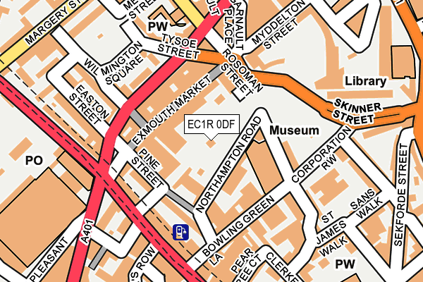 EC1R 0DF map - OS OpenMap – Local (Ordnance Survey)