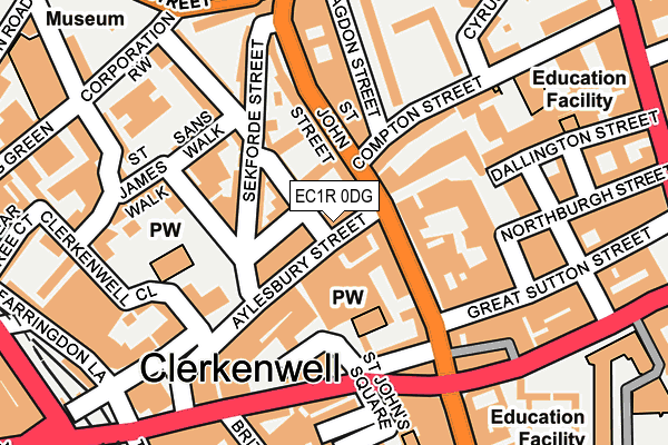 EC1R 0DG map - OS OpenMap – Local (Ordnance Survey) EC1R 0DG map - OS OpenMap – Local (Ordnance Survey)