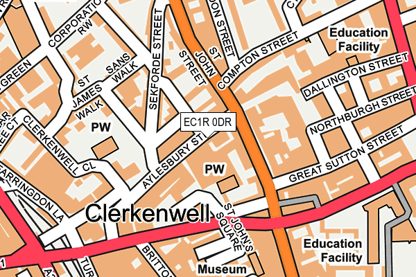 EC1R 0DR map - OS OpenMap – Local (Ordnance Survey)