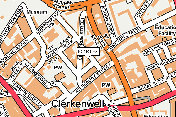 EC1R 0EX map - OS OpenMap – Local (Ordnance Survey) EC1R 0EX map - OS OpenMap – Local (Ordnance Survey)