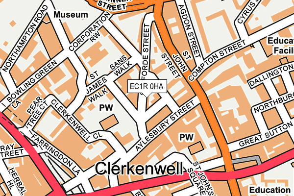 EC1R 0HA map - OS OpenMap – Local (Ordnance Survey) EC1R 0HA map - OS OpenMap – Local (Ordnance Survey)