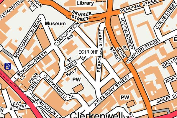 EC1R 0HF map - OS OpenMap – Local (Ordnance Survey)