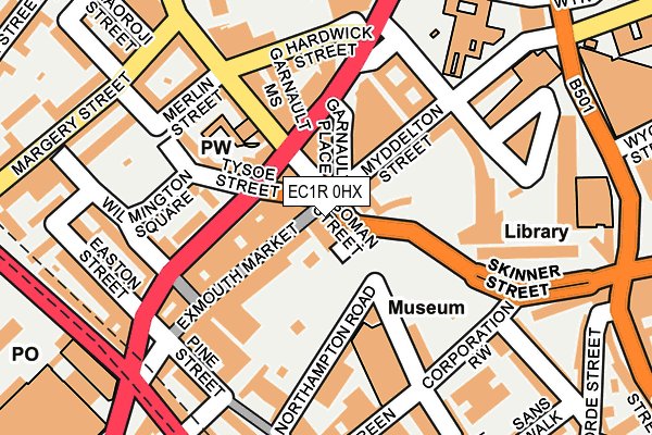 EC1R 0HX map - OS OpenMap – Local (Ordnance Survey)
