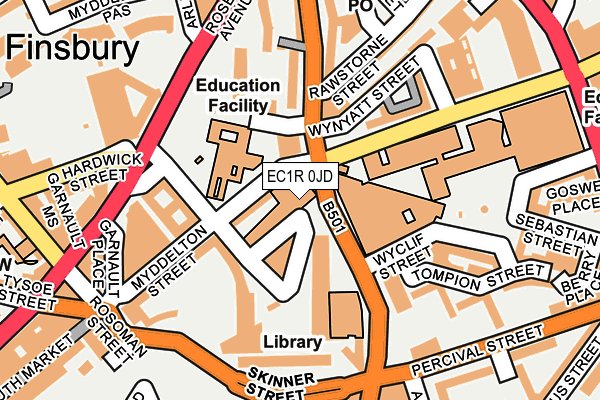 EC1R 0JD map - OS OpenMap – Local (Ordnance Survey) EC1R 0JD map - OS OpenMap – Local (Ordnance Survey)
