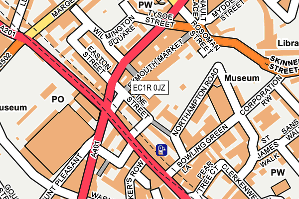 EC1R 0JZ map - OS OpenMap – Local (Ordnance Survey) EC1R 0JZ map - OS OpenMap – Local (Ordnance Survey)
