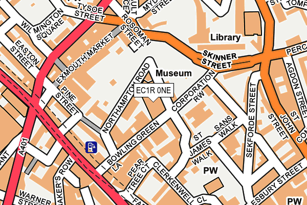 EC1R 0NE map - OS OpenMap – Local (Ordnance Survey)