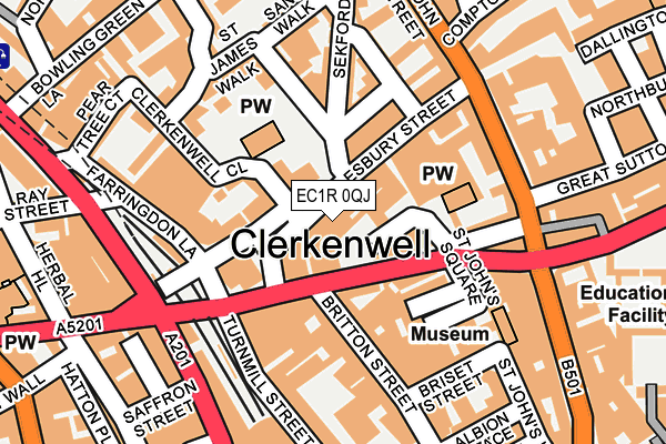 EC1R 0QJ map - OS OpenMap – Local (Ordnance Survey)