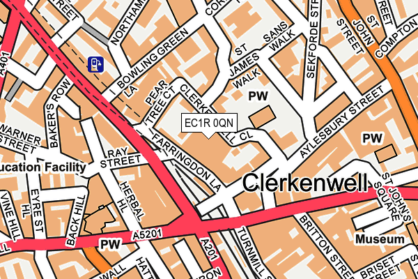 EC1R 0QN map - OS OpenMap – Local (Ordnance Survey)