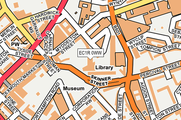 EC1R 0WW map - OS OpenMap – Local (Ordnance Survey) EC1R 0WW map - OS OpenMap – Local (Ordnance Survey)