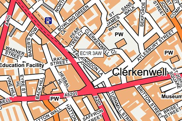 EC1R 3AW map - OS OpenMap – Local (Ordnance Survey) EC1R 3AW map - OS OpenMap – Local (Ordnance Survey)