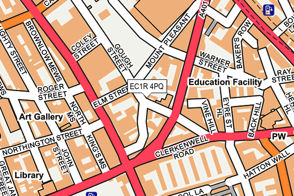 EC1R 4PQ map - OS OpenMap – Local (Ordnance Survey) EC1R 4PQ map - OS OpenMap – Local (Ordnance Survey)