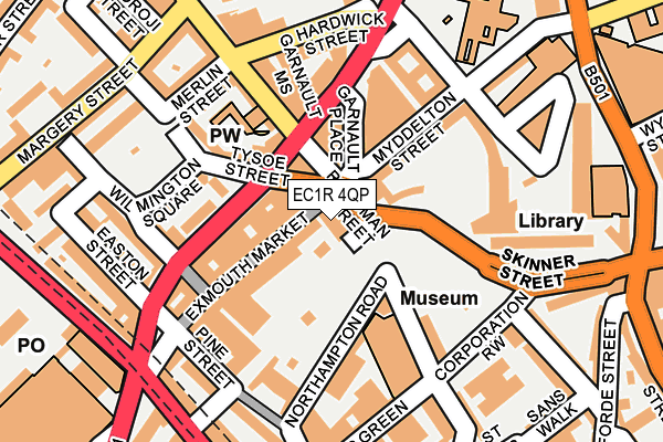 EC1R 4QP map - OS OpenMap – Local (Ordnance Survey) EC1R 4QP map - OS OpenMap – Local (Ordnance Survey)