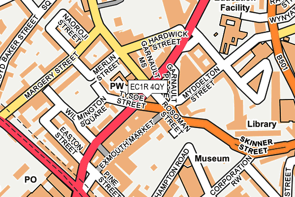 EC1R 4QY map - OS OpenMap – Local (Ordnance Survey) EC1R 4QY map - OS OpenMap – Local (Ordnance Survey)