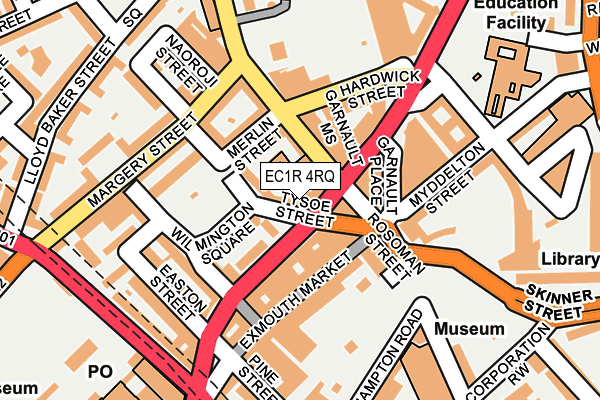 EC1R 4RQ map - OS OpenMap – Local (Ordnance Survey) EC1R 4RQ map - OS OpenMap – Local (Ordnance Survey)