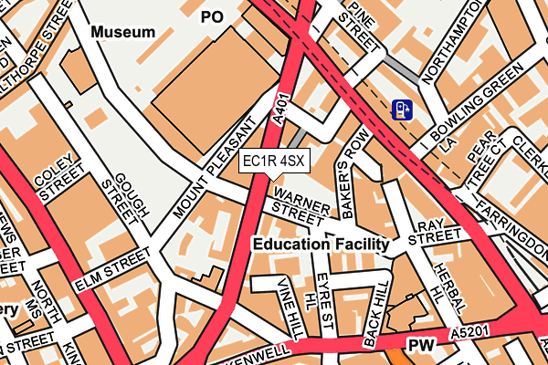 EC1R 4SX map - OS OpenMap – Local (Ordnance Survey) EC1R 4SX map - OS OpenMap – Local (Ordnance Survey)