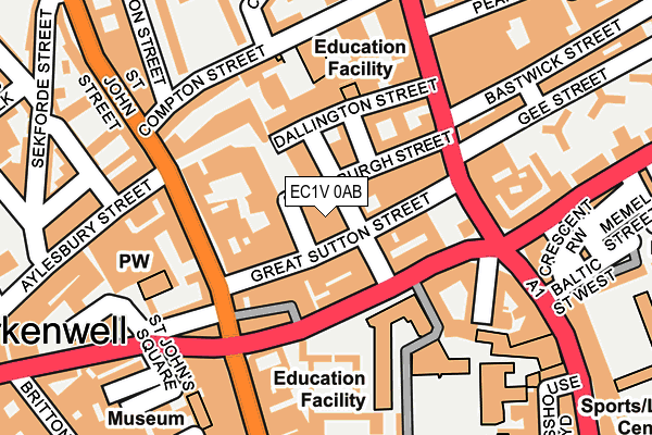 EC1V 0AB map - OS OpenMap – Local (Ordnance Survey) EC1V 0AB map - OS OpenMap – Local (Ordnance Survey)