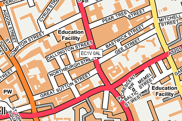 EC1V 0AL map - OS OpenMap – Local (Ordnance Survey) EC1V 0AL map - OS OpenMap – Local (Ordnance Survey)