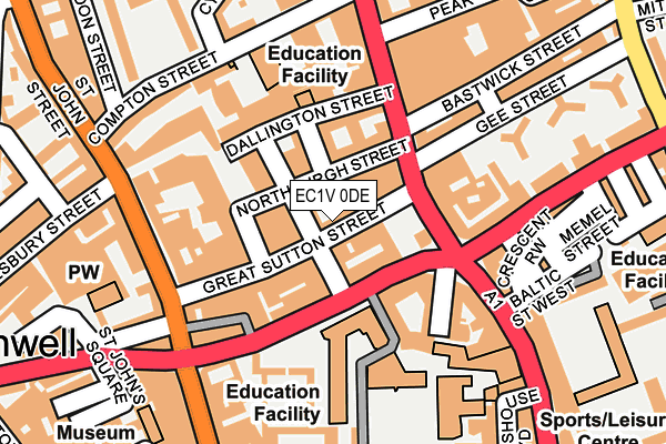 EC1V 0DE map - OS OpenMap – Local (Ordnance Survey) EC1V 0DE map - OS OpenMap – Local (Ordnance Survey)