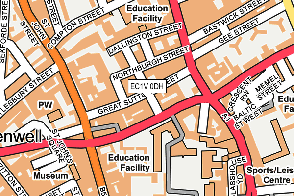 EC1V 0DH map - OS OpenMap – Local (Ordnance Survey)