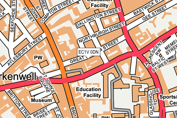 EC1V 0DN map - OS OpenMap – Local (Ordnance Survey) EC1V 0DN map - OS OpenMap – Local (Ordnance Survey)