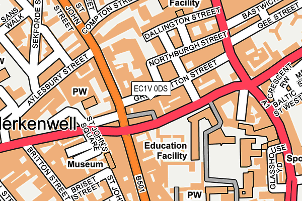 EC1V 0DS map - OS OpenMap – Local (Ordnance Survey) EC1V 0DS map - OS OpenMap – Local (Ordnance Survey)