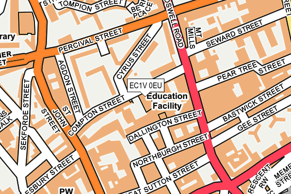 EC1V 0EU map - OS OpenMap – Local (Ordnance Survey)