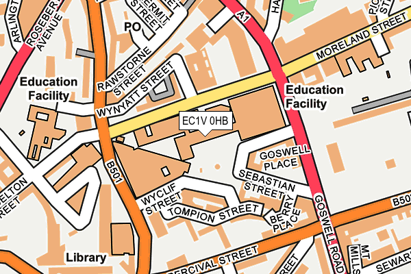 EC1V 0HB map - OS OpenMap – Local (Ordnance Survey)