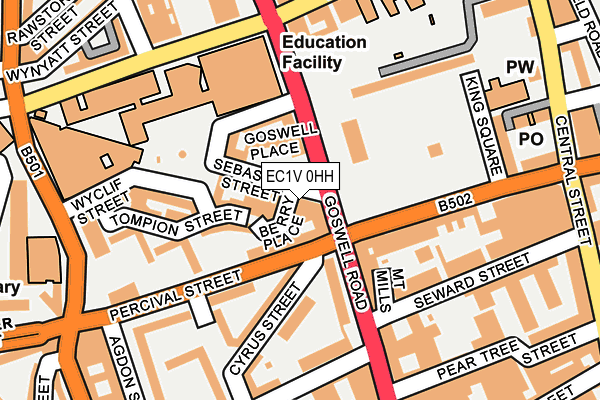 EC1V 0HH map - OS OpenMap – Local (Ordnance Survey) EC1V 0HH map - OS OpenMap – Local (Ordnance Survey)