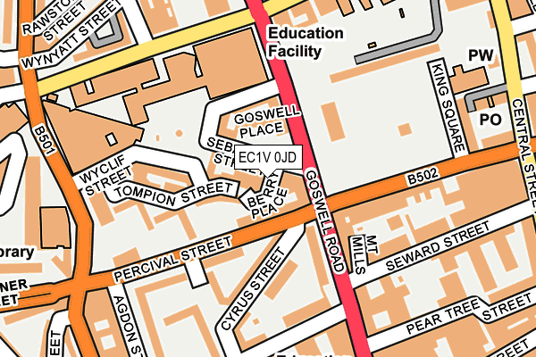 EC1V 0JD map - OS OpenMap – Local (Ordnance Survey) EC1V 0JD map - OS OpenMap – Local (Ordnance Survey)