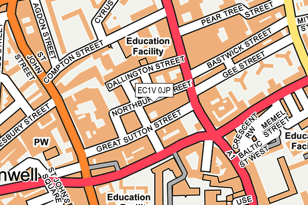 EC1V 0JP map - OS OpenMap – Local (Ordnance Survey) EC1V 0JP map - OS OpenMap – Local (Ordnance Survey)