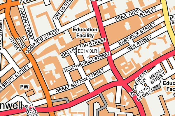EC1V 0LR map - OS OpenMap – Local (Ordnance Survey) EC1V 0LR map - OS OpenMap – Local (Ordnance Survey)