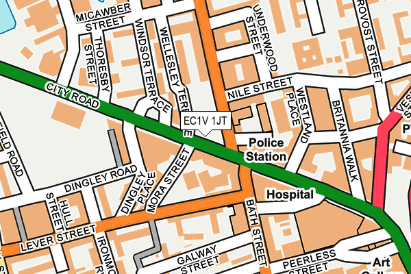 EC1V 1JT map - OS OpenMap – Local (Ordnance Survey) EC1V 1JT map - OS OpenMap – Local (Ordnance Survey)