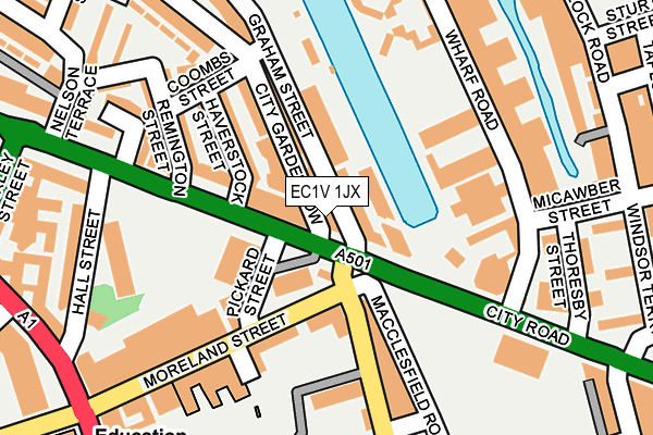 EC1V 1JX map - OS OpenMap – Local (Ordnance Survey) EC1V 1JX map - OS OpenMap – Local (Ordnance Survey)