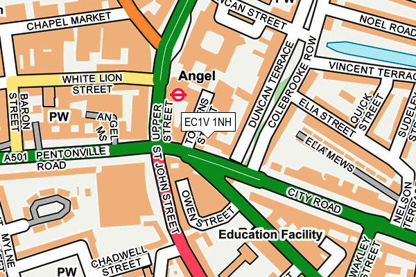 EC1V 1NH map - OS OpenMap – Local (Ordnance Survey) EC1V 1NH map - OS OpenMap – Local (Ordnance Survey)