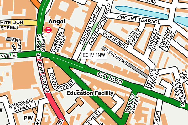 EC1V 1NW map - OS OpenMap – Local (Ordnance Survey) EC1V 1NW map - OS OpenMap – Local (Ordnance Survey)