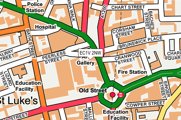 EC1V 2NW map - OS OpenMap – Local (Ordnance Survey) EC1V 2NW map - OS OpenMap – Local (Ordnance Survey)