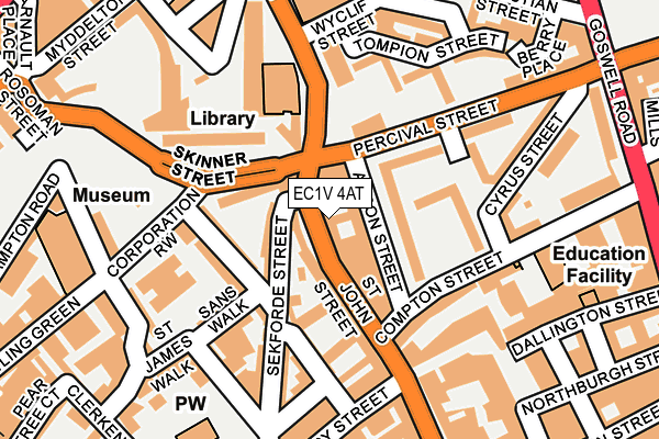 EC1V 4AT map - OS OpenMap – Local (Ordnance Survey)