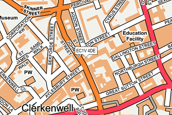 EC1V 4DE map - OS OpenMap – Local (Ordnance Survey) EC1V 4DE map - OS OpenMap – Local (Ordnance Survey)