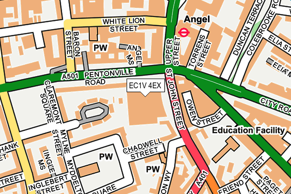 EC1V 4EX map - OS OpenMap – Local (Ordnance Survey) EC1V 4EX map - OS OpenMap – Local (Ordnance Survey)