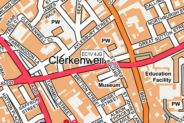 EC1V 4JG map - OS OpenMap – Local (Ordnance Survey) EC1V 4JG map - OS OpenMap – Local (Ordnance Survey)