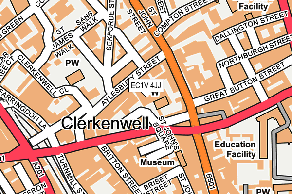 EC1V 4JJ map - OS OpenMap – Local (Ordnance Survey)