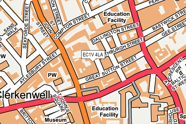EC1V 4LA map - OS OpenMap – Local (Ordnance Survey) EC1V 4LA map - OS OpenMap – Local (Ordnance Survey)