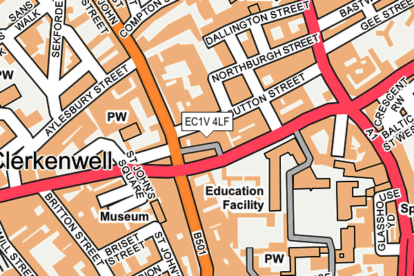 EC1V 4LF map - OS OpenMap – Local (Ordnance Survey) EC1V 4LF map - OS OpenMap – Local (Ordnance Survey)