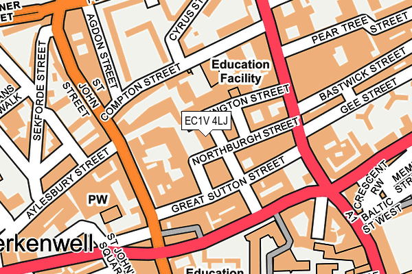 EC1V 4LJ map - OS OpenMap – Local (Ordnance Survey) EC1V 4LJ map - OS OpenMap – Local (Ordnance Survey)