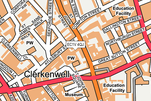 EC1V 4QJ map - OS OpenMap – Local (Ordnance Survey)
