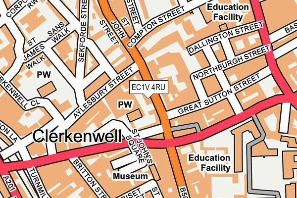 EC1V 4RU map - OS OpenMap – Local (Ordnance Survey) EC1V 4RU map - OS OpenMap – Local (Ordnance Survey)